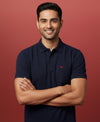 HiFlyers Men'S Solid Tshirts With Pocket Navy