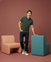 HiFlyers Men'S Solid Tshirts With Pocket Olive
