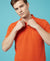 HiFlyers Men'S Solid Tshirts With Pocket Orange