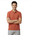 HiFlyers Men'S Solid Regular Fit Polo T-Shirt With Pocket -Red Melange