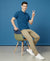 HiFlyers Men'S Solid Regular Fit Polo T-Shirt With Pocket -Royal Blue