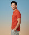 HiFlyers Men'S Solid Regular Fit Polo T-Shirt With Pocket -Rust