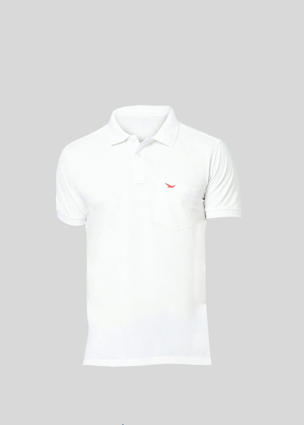 HiFlyers Men'S Solid Tshirts With Pocket White