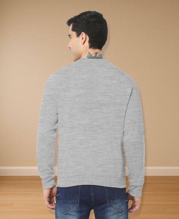 Hiflyers Men|Regular Fit|Chest Printed Cotton Fleece|Soft Stylish Casual Winter Wear Sweatshirt|Anthra