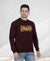 Hiflyers Men|Regular Fit|Chest Printed Cotton Fleece|Soft Stylish Casual Winter Wear Sweatshirt|Wine