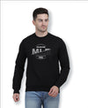 Hiflyers Men|Regular Fit|Chest Printed Cotton Fleece|Soft Stylish Casual Winter Wear Sweatshirt|Black