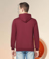 HiFlyers Men Maroon Cotton Fleece Smart FitSolid Sweatshirt With Hood
