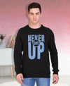 HiFlyers Full Sleeve Printed Men Sweatshirt - Black