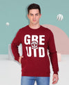 HiFlyers Full Sleeve Printed Men Sweatshirt-Maroon