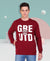 HiFlyers Full Sleeve Printed Men Sweatshirt-Maroon
