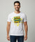 T.T. Men Holi Printed | Half Sleeves | Cotton Blended T-Shirts For Men | Regular Fit | White(Non-Returnable | Non-Exchangeable Item)