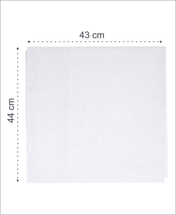 T.T. Mens Formal 100% Cotton Handkerchief In White Pack Of 12