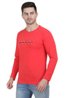 HiFlyers Mens Coral Regular FitPrinted Round Neck Full Sleev Tshirt