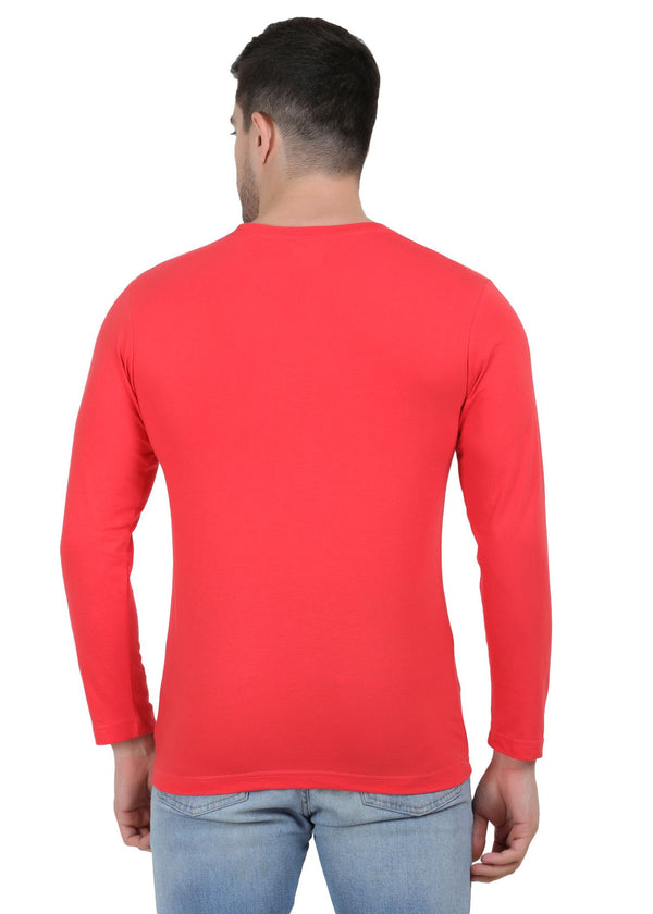 HiFlyers Mens Coral Regular FitPrinted Round Neck Full Sleev Tshirt