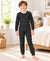 T.T. Boys|Regular Fit|Cotton Rich|With Elastomeric Finish|Soft & Warm Winter Innerwear For Kids|Full Sleeves Top & Bottom Set |Thermal Set||Black