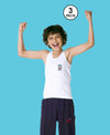 T.T. Kids Titanic Vest Pack Of 3 White