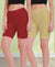 T.T. Pearl Women 100% Cotton Multipurpose Shorts Pack Of 2 Maroon & Skin