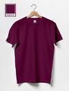 T.T. Men'S Eco Friendly (Cotton Rich) Recycled Fabric Solid Regular Fit Round Neck T-Shirt Pack Of 2 -Maroon-Teal Blue