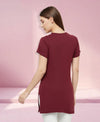 T.T. Women Maroon Regular Printed Tunic