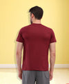 T.T. Men Eco Friendly (Cotton Rich) Recycled Fabric Solid Round Neck Regular Fit Maroon
