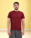 T.T. Men Eco Friendly (Cotton Rich) Recycled Fabric Solid Round Neck Regular Fit Maroon