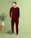 T.T. Men Regular Fit Hotpot Dyed Cotton Fleece Heavy Winter Thermal Trouser -Maroon