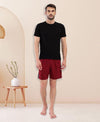 T.T. Men'S Poly Jersey Cut & Sew Short -Maroon