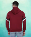 HiFlyers Mens Maroon Regular Fit Printed Sweatshirt With Hood And Zipper