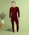 T.T. Men Regular Fit Hotpot Dyed Cotton Fleece Heavy Winter Thermal Trouser -Maroon