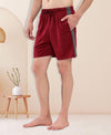 T.T. Men'S Poly Jersey Cut & Sew Short -Maroon