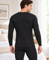 T.T. Men Regular Fit Cotton Rich With Elastomeric Finish Thermal Top Pack Of 2-Black