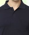 T.T. Men'S Solid Sinker Polo Tshirts With PocketNavy