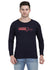 HiFlyers Mens Navy Regular FitPrinted Round Neck Full Sleev Tshirt