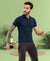 T.T. Men Slim Fit Cotton Polyster Pique Polo Half Sleeve T-Shirt Navy