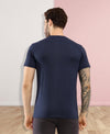 T.T. Men Eco Friendly (Cotton Rich) Recycled Fabric Solid Round Neck Regular Fit Navy