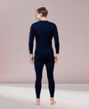 T.T. Men Regular Fit Hotpot Dyed Cotton Fleece Heavy Winter Thermal Trouser -Navy