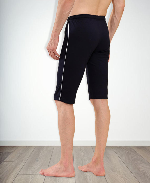 T.T. Men'S Poly Jersey Cut & Sew Three Fourth -Navy