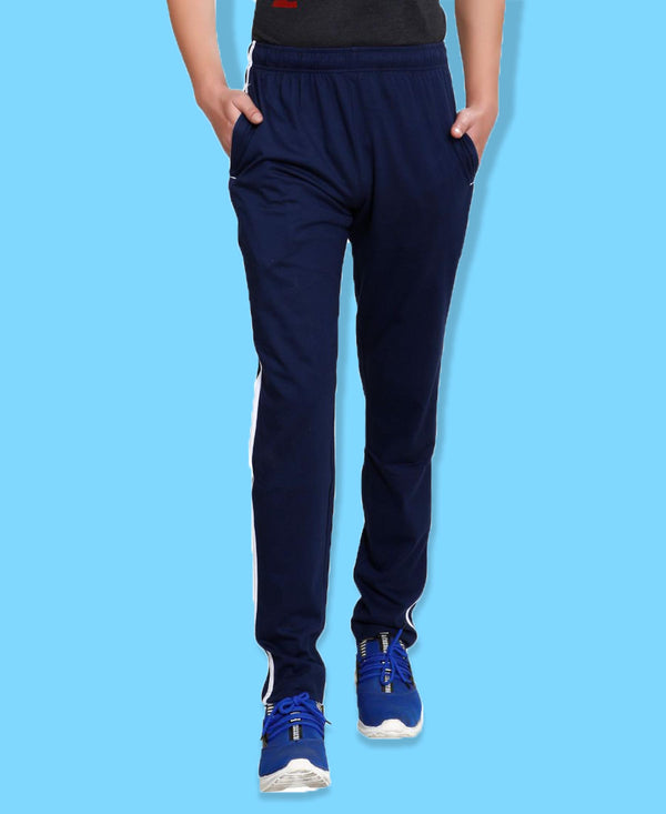 T.T. Men Cotton Track Pants -Navy