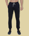 HiFlyers Mens Navy Slim Fit Solid Terry Joggers