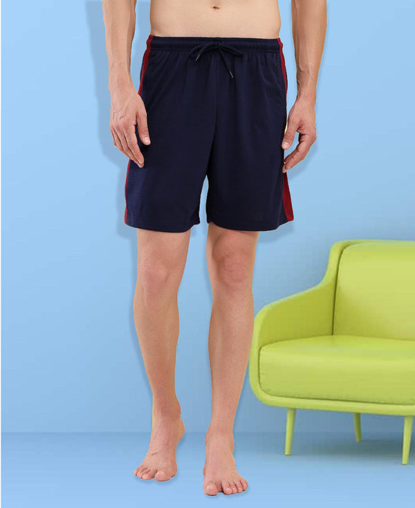 T.T. Men'S Poly Jersey Cut & Sew Short -Navy
