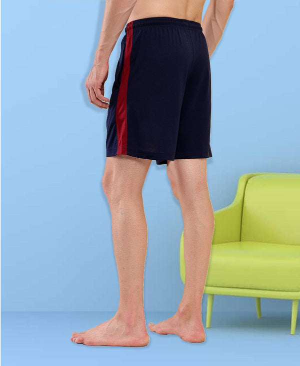 T.T. Men Regular Fit Poly Jersey Cut And Sew Bermuda Short Pack Of 3-Black-Maroon-Navy