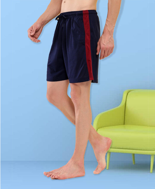 T.T. Men Regular Fit Poly Jersey Cut And Sew Bermuda Short Pack Of 3-Black-Brown-Navy