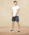T.T. Men Cool Check Shorts Pack Of 1 Nvy