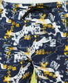 T.T. Mens Cotton Regular FitPrinted Bermuda Shorts With ZipperYellow Navy