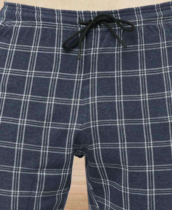 T.T. Men Cool Check Shorts Pack Of 1 Nvy