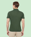 HiFlyers Men'S Cotton Polo T-Shirt With Chest Logo Olive