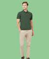 HiFlyers Men'S Solid Tshirts With Pocket Olive