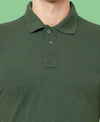 HiFlyers Men'S Solid Tshirts With Pocket Olive