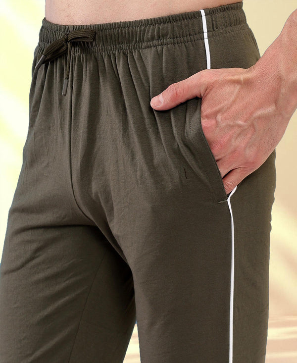 T.T. Men'S Poly Jersey Cut & Sew Three Fourth -Olive