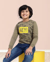 HiFlyers Boys Regular Fit | Premium Cotton Fleece |Full Sleeves|Round Neck|Trendy Winter Wear| Sweatshirts For Boys And Girls -Green